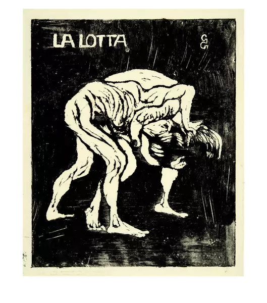 Giovanni Giacometti — La Lotta I – Ringende Knaben – Diego und Alberto — Galerie Kornfeld