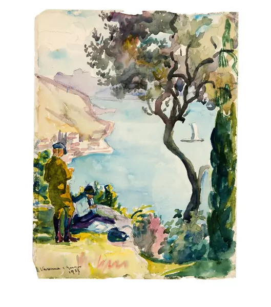 Giovanni Giacometti — Seeufer bei Varenna — Galerie Kornfeld