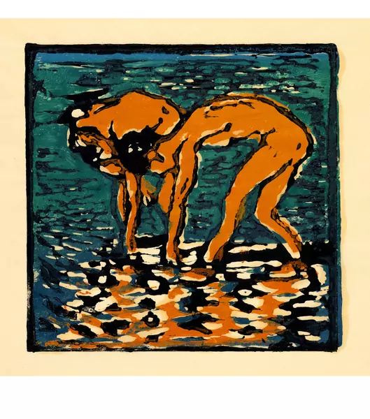 Giovanni Giacometti — Fanciulli nel lago - Alberto und Diego im Silsersee — Galerie Kornfeld