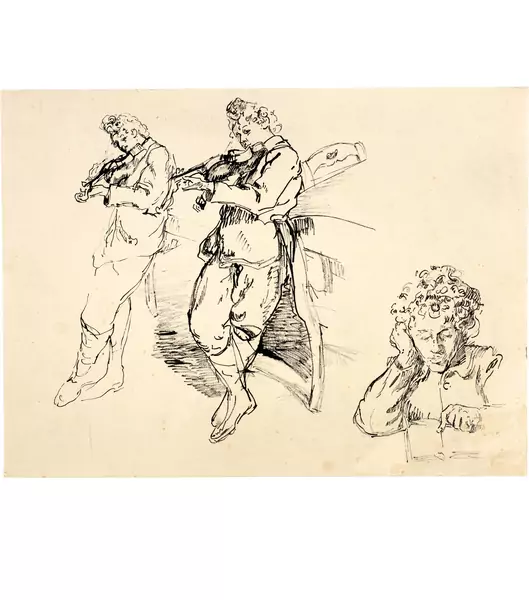 Giovanni Giacometti — Bruno al violino — Galerie Kornfeld