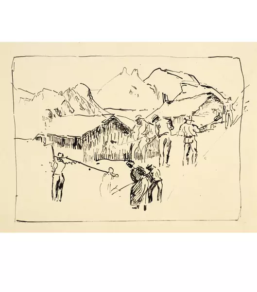 Giovanni Giacometti — Heuernte in Capolago — Galerie Kornfeld