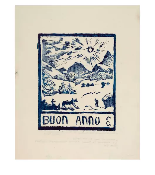 Giovanni Giacometti — Schneelandschaft im Bergell — Galerie Kornfeld