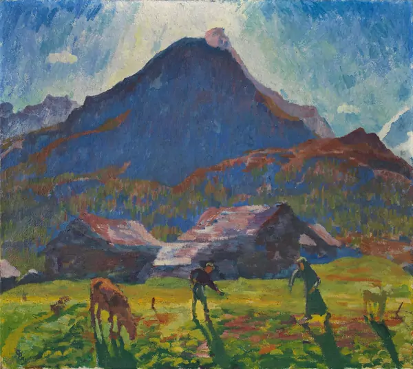 Giovanni Giacometti — Mattino (Margna) – Blick von Capolago auf den Piz della Margna — Galerie Kornfeld
