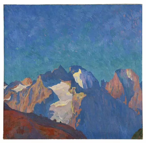 Giovanni Giacometti — Blick auf Albigna und die Bondasca Gruppe — Galerie Kornfeld