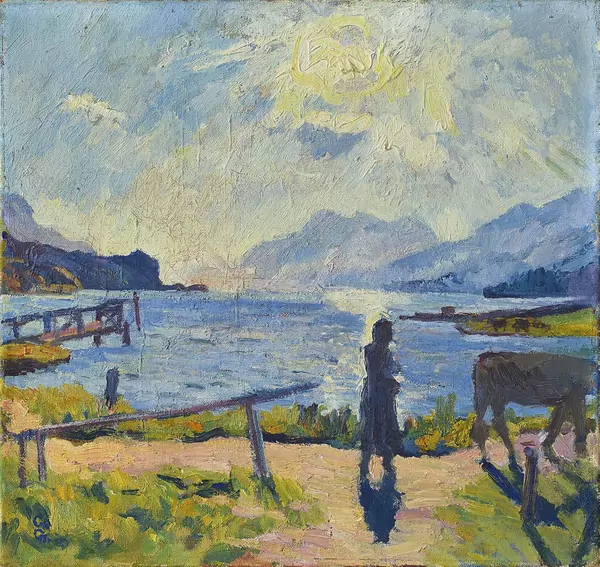 Giovanni Giacometti — Morgensonne am Silsersee — Galerie Kornfeld