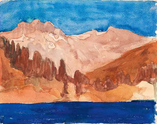 Giovanni Giacometti — Cavloccio See und der Monte Forno — Galerie Kornfeld