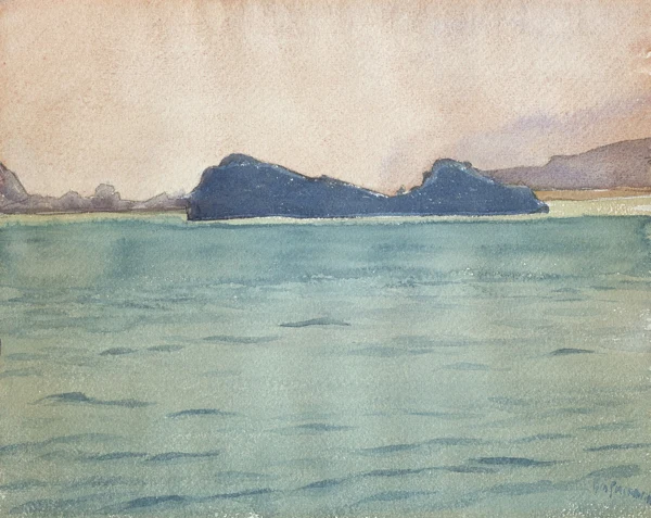 Giovanni Giacometti — Silsersee mit Halbinsel Chasté