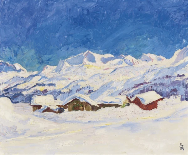 Giovanni Giacometti — WINTERLANDSCHAFT BEI MALOJA, 1927WINTERLANDSCAPE NEAR MALOJA, 1927