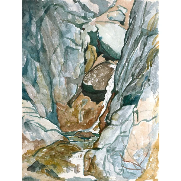Giovanni Giacometti — BERGSCHLUCHT MIT WASSERFALL GLEN WITH WATERFALL