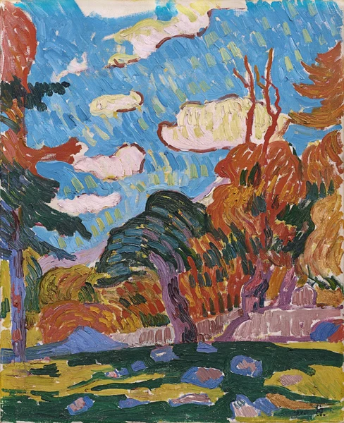 Giovanni Giacometti — Paesaggio sole (Agn) (Sommer im Wald)