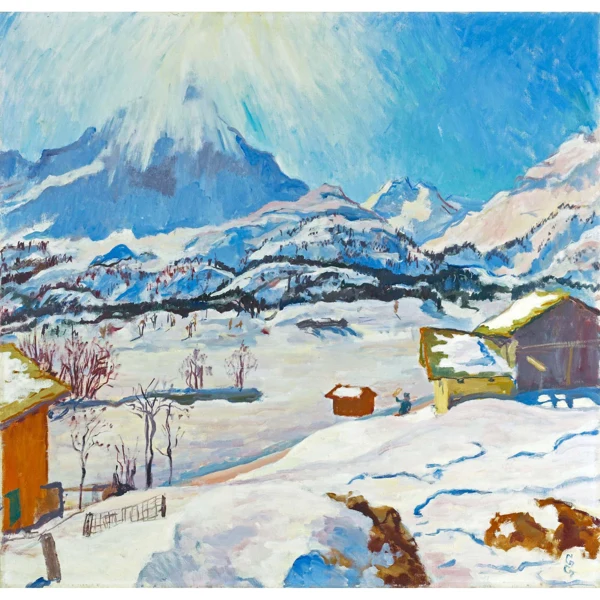 Giovanni Giacometti — WINTERLANDSCHAFT MALOJA, 1932 WINTER LANDSCAPE AT MALOJA, 1932
