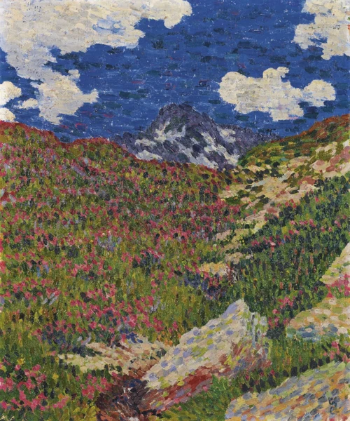 Giovanni Giacometti — Paesaggio con rododendri