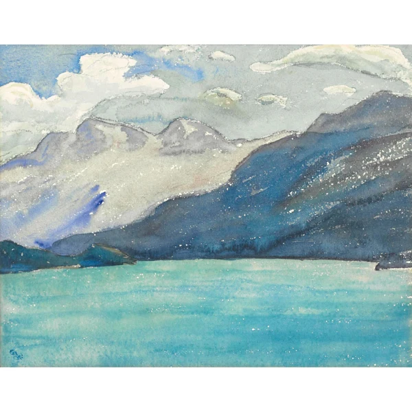 Giovanni Giacometti — SILSERSEE MIT BLICK AUF DEN CORVATSCH LAKE SILS WITH VIEW AT CORVATSCH