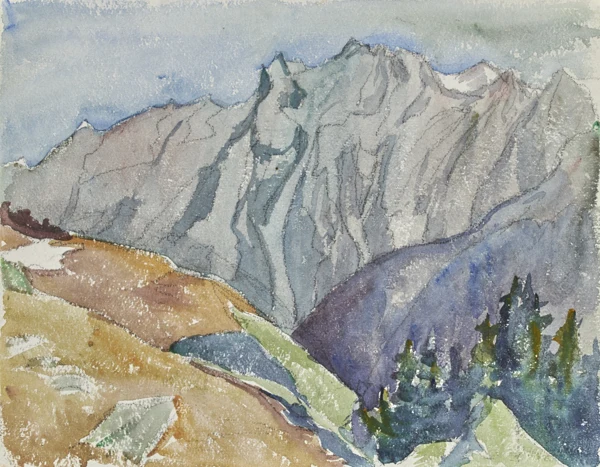 Giovanni Giacometti — Bergell mit der Sciora-Gruppe
