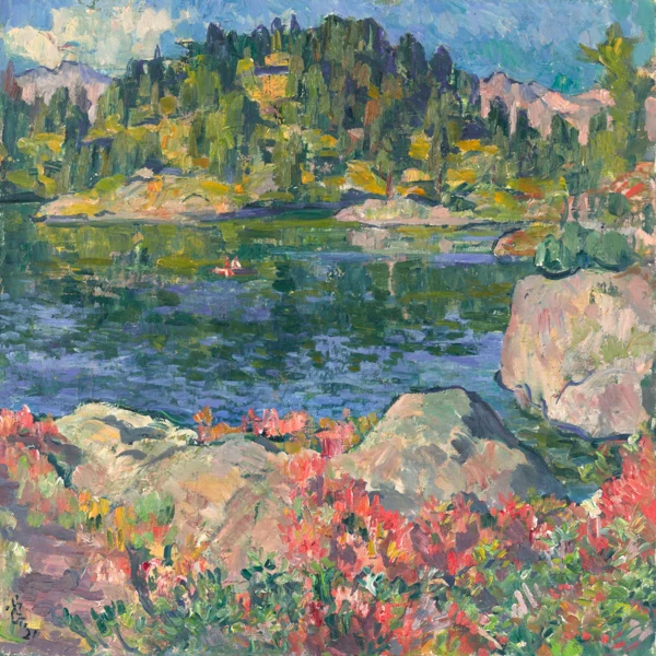 Giovanni Giacometti — AM CAVLOCCIOSEE, 1921AT LAKE CAVLOCCIO, 1921