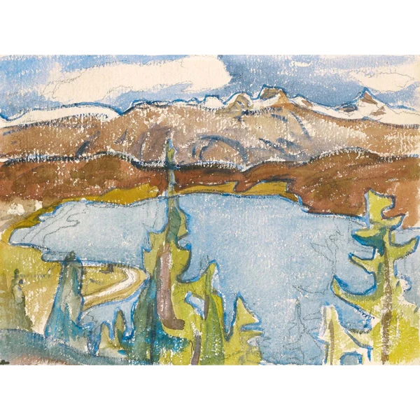 Giovanni Giacometti — ENGADINER SEELANDSCHAFT SEASCAPE IN ENGADIN