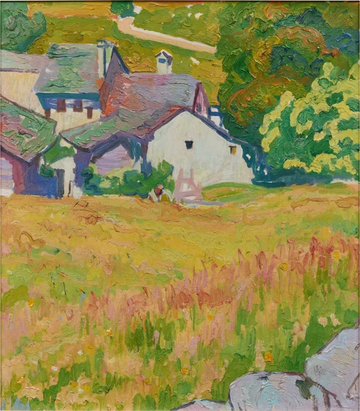 Giovanni Giacometti — Blühende Wiese bei Stampa, 1910