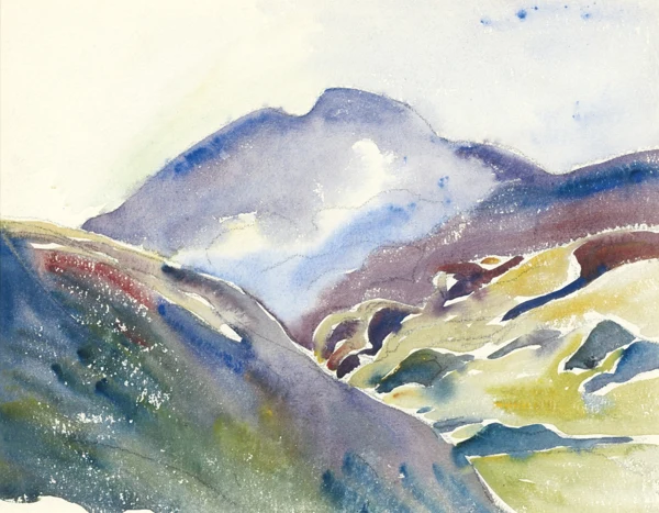 Giovanni Giacometti — HOCHGEBIRGSLANDSCHAFT (OBERENGADIN)HIGH MOUNTAIN LANDSCAPE (UPPER ENGADINE)