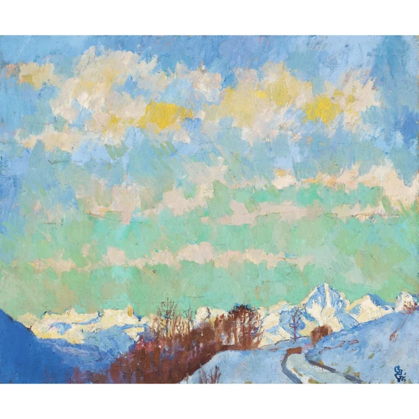 Giovanni Giacometti — BLICK VON STAMPA GEGEN ITALIEN, 1924VIEW FROM STAMPA TOWARDS ITALY, 1924