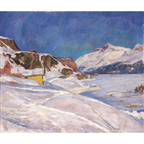 Giovanni Giacometti — WINTERLANDSCHAFT BEI CAPOLAGO, 1930 WINTER LANSCAPE NEAR CAPOLAGO, 1930