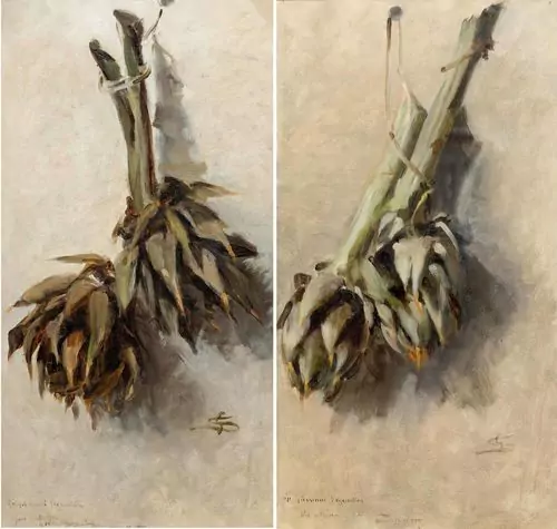 SEGANTINI, GIOVANNI — Pair of works: Carciofi. — Koller Auktionen