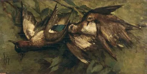 GIOVANNI SEGANTINI — Stilleben mit Vögeln. Um 1880 - 1881. — Koller Auktionen