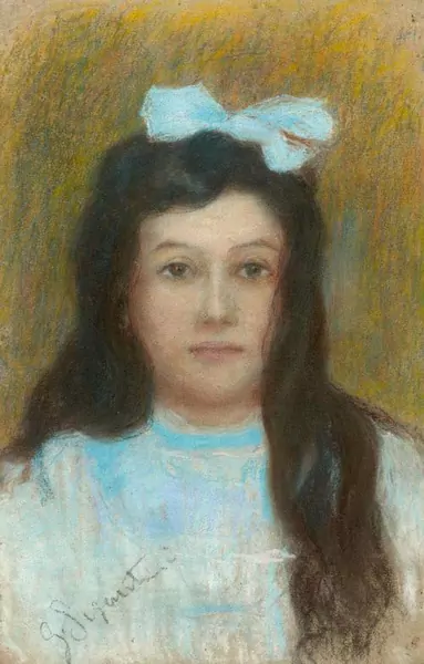 GIOVANNI SEGANTINI — Bildnis eines Mädchens mit Haarschleife. — Koller Auktionen