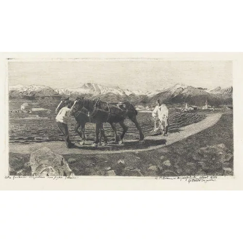 Giovanni Segantini — Auf dem Feld.