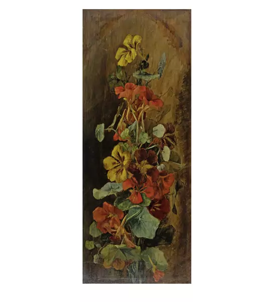 Giovanni Segantini — Blumenstudie (Kapuzinerkresse) — Galerie Kornfeld