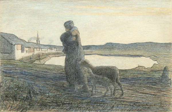 Giovanni Segantini — Le due madri, 1892