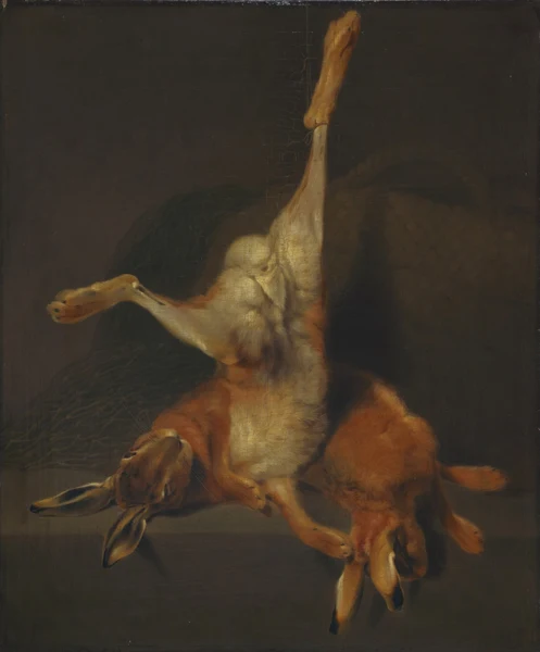 Giovanni Segantini — NATURA MORTA CON DUE LEPRISTILL LIFE WITH TWO HARES