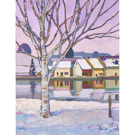 "Winterabend am Fluss"