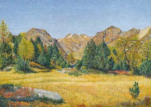 GOTTARDO SEGANTINI — Autumn landscape, Maloja. 1921. — Koller Auktionen