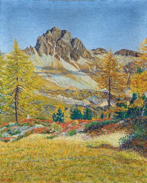 Gottardo Segantini — Lagrev in autunno