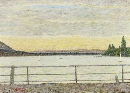 GOTTARDO SEGANTINI — Blick auf den Zürich See. 1946(?). — Koller Auktionen