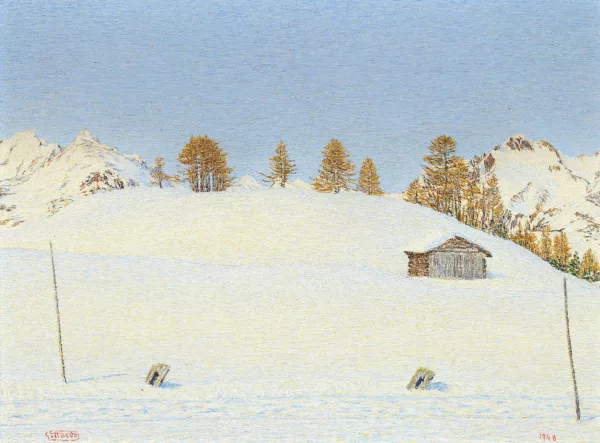 Gottardo Segantini — Winterlandschaft bei Maloja, 1948