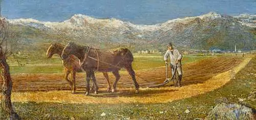 GOTTARDO SEGANTINI — Ploughing. — Koller Auktionen