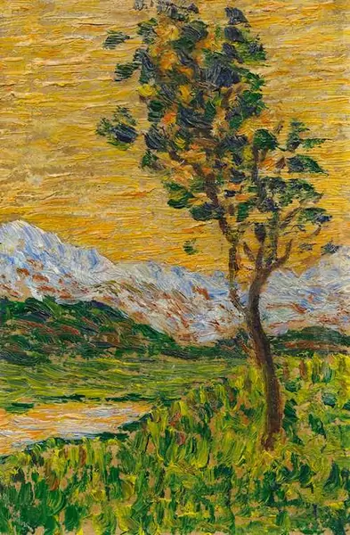 GOTTARDO SEGANTINI — View of Lake Sils. 1936. — Koller Auktionen