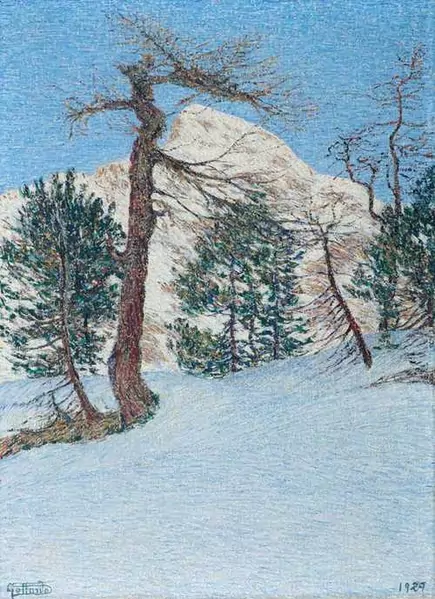 GOTTARDO SEGANTINI — Piz Longhino nel sole. 1929. — Koller Auktionen