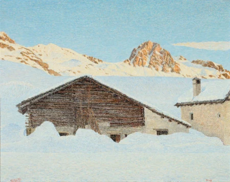 Bei Sonnenaufgang, Piz Lagrev, 1948