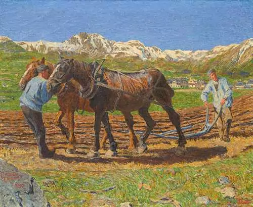 GOTTARDO SEGANTINI — Ploughing. 1939. — Koller Auktionen