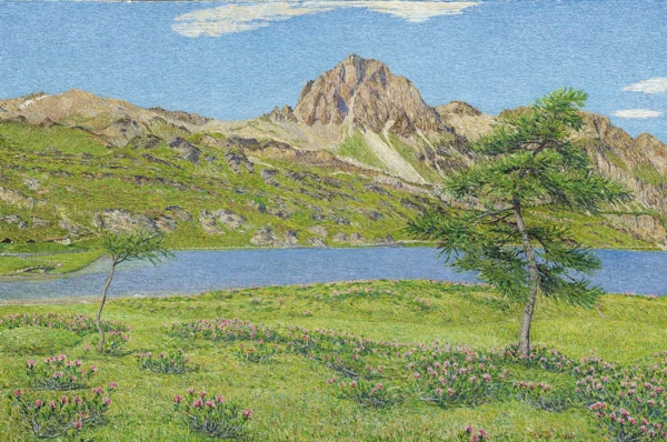 Gottardo Segantini — Engadiner Landschaft im Frühsommer, 1945