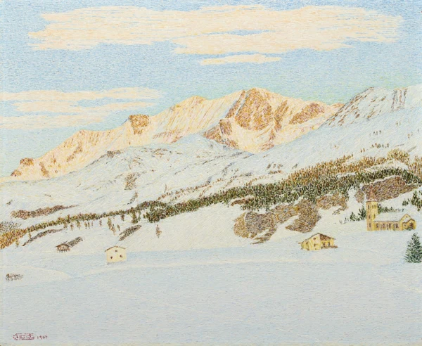 Gottardo Segantini — Engadiner Winterlandschaft, 1967