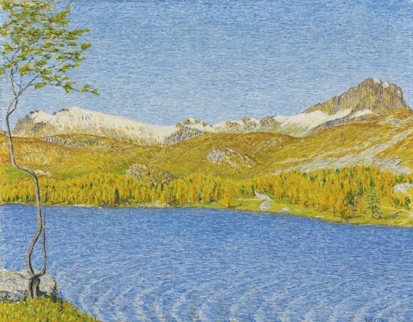 Gottardo Segantini — Silsersee im Herbst