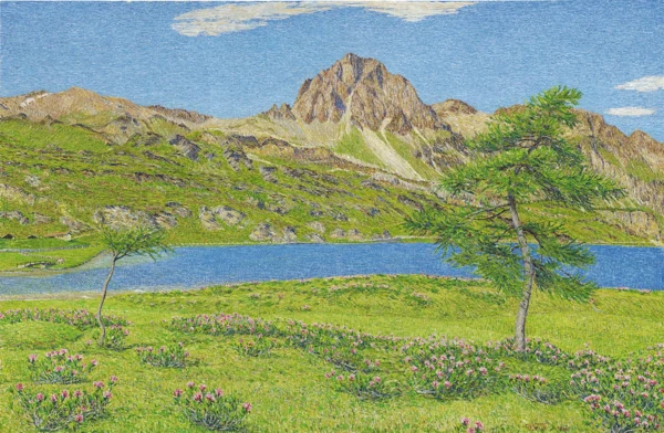 Gottardo Segantini — Engadiner Landschaft im Frühsommer, 1945