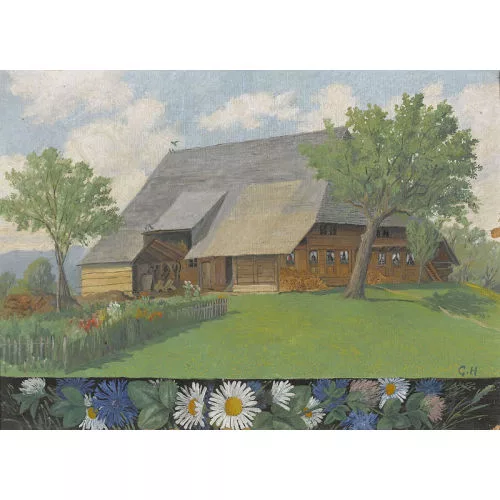 Gottfried Herzig — Sommerlicher Bauernhof.
