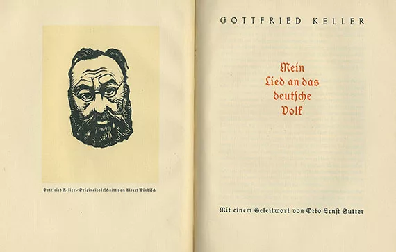 Gottfried Keller — Mein Lied. 1924.- Dabei : 2 Beigaben.