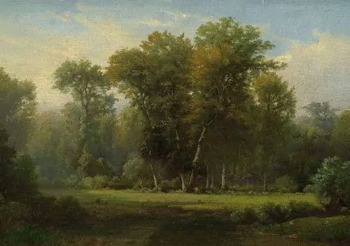 GOTTFRIED KELLER — Blick auf die Lichtung eines Waldes. — Koller Auktionen