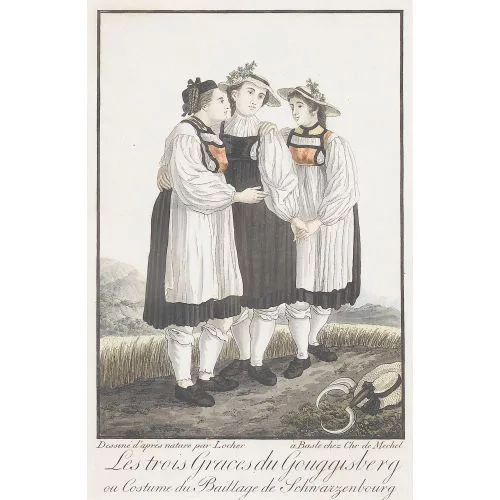 Gottfried Locher — "Les trois Graces du Gouggisberg/ou Costume du Baillage...".