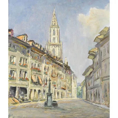 Gottfried Lüscher — "Berner Altstadt, die Herrengasse mit Münster".
